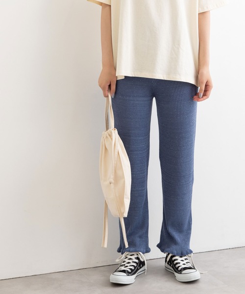 POU DOU DOU（プードゥドゥ）の「裾フリルニットパンツ（その他パンツ・レディース・イエロー/ブルー/モカ・3）」の15枚目の写真