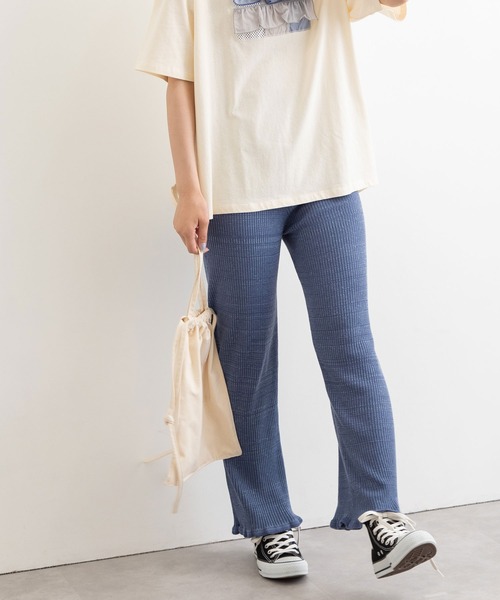 POU DOU DOU（プードゥドゥ）の「裾フリルニットパンツ（その他パンツ・レディース・イエロー/ブルー/モカ・3）」の17枚目の写真