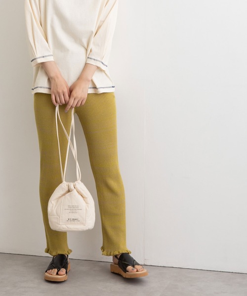 POU DOU DOU（プードゥドゥ）の「裾フリルニットパンツ（その他パンツ・レディース・イエロー/ブルー/モカ・3）」の22枚目の写真