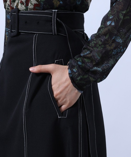 HARE(ハレ)の「ステッチデザインスカート(HARE)(スカート・レディース・ブラック/ブルー・FREE)」の18枚目の写真