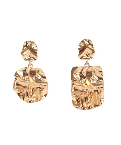 MURUA（ムルーア）の「クラッシュメタルプレートイヤリング（ピアス（両耳用）・レディース・ゴールド/シルバー・FREE）」の7枚目の写真