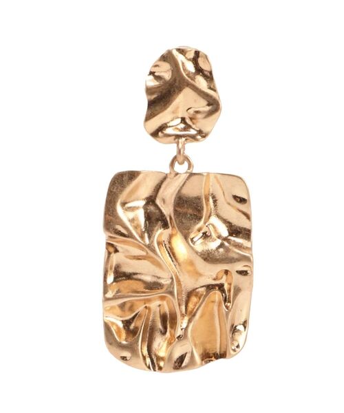 MURUA（ムルーア）の「クラッシュメタルプレートイヤリング（ピアス（両耳用）・レディース・ゴールド/シルバー・FREE）」の9枚目の写真