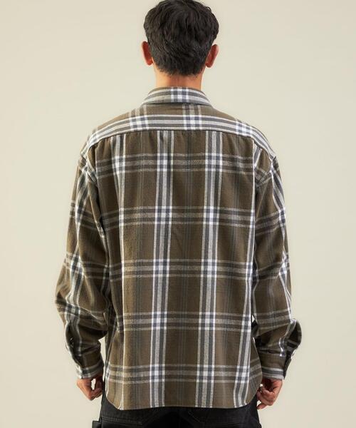 green label relaxing（グリーンレーベルリラクシング）の「＜GLR/ lab＞ コットン ヘビー チェック ネルシャツ（シャツ/ブラウス・メンズ・レッド/ダークブラウン・XL/S/M/L）」の3枚目の写真