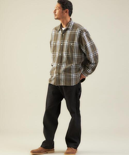 green label relaxing（グリーンレーベルリラクシング）の「＜GLR/ lab＞ コットン ヘビー チェック ネルシャツ（シャツ/ブラウス・メンズ・レッド/ダークブラウン・XL/S/M/L）」の12枚目の写真
