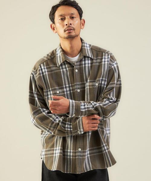 green label relaxing（グリーンレーベルリラクシング）の「＜GLR/ lab＞ コットン ヘビー チェック ネルシャツ（シャツ/ブラウス・メンズ・レッド/ダークブラウン・XL/S/M/L）」の14枚目の写真