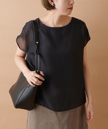 un dix cors | エアリーなシルエット　インナー付きフレンチスリーブブラウス(シャツ/ブラウス)