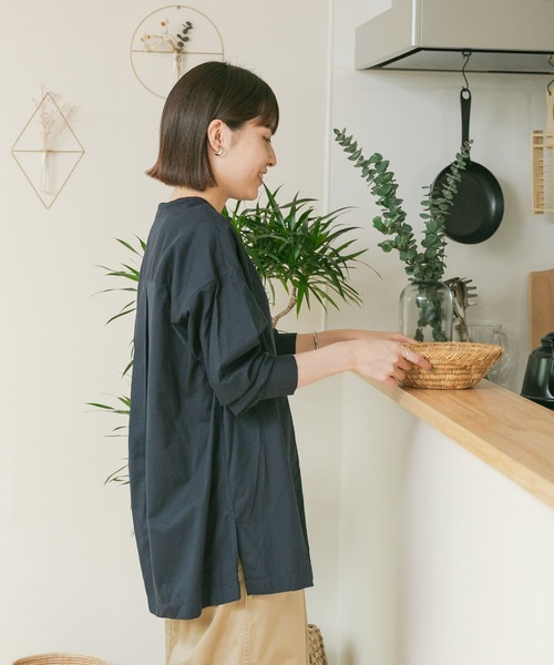 FORK&SPOON（フォークアンドスプーン）の「FORK&SPOON　ツイルシャツチュニック（シャツ/ブラウス・レディース・ネイビー/ストライプ・ONE）」の12枚目の写真