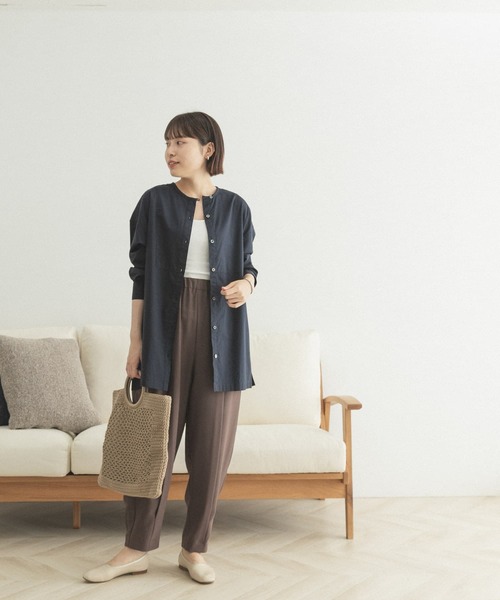 FORK&SPOON（フォークアンドスプーン）の「FORK&SPOON　ツイルシャツチュニック（シャツ/ブラウス・レディース・ネイビー/ストライプ・ONE）」の13枚目の写真