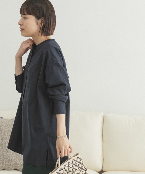 FORK&SPOON（フォークアンドスプーン）の「FORK&SPOON　ツイルシャツチュニック（シャツ/ブラウス・レディース・ネイビー/ストライプ・ONE）」の9枚目の写真