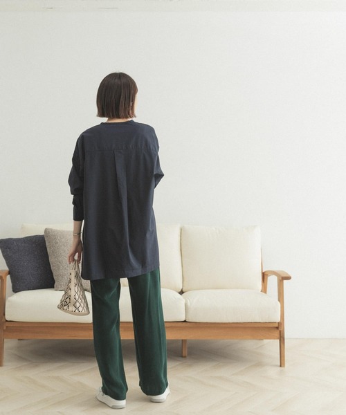 FORK&SPOON（フォークアンドスプーン）の「FORK&SPOON　ツイルシャツチュニック（シャツ/ブラウス・レディース・ネイビー/ストライプ・ONE）」の14枚目の写真