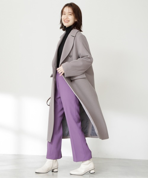 N.（N. Natural Beauty Basic）（エヌエヌナチュラルビューティーベーシック）の「【S Size Line】◆ビーバーメルトンロングチェスターコート（チェスターコート・レディース・チャコールグレー/ネイビー/グレー/カーキ/ホワイト系その他・SMALL/MEDIUM）」の14枚目の写真