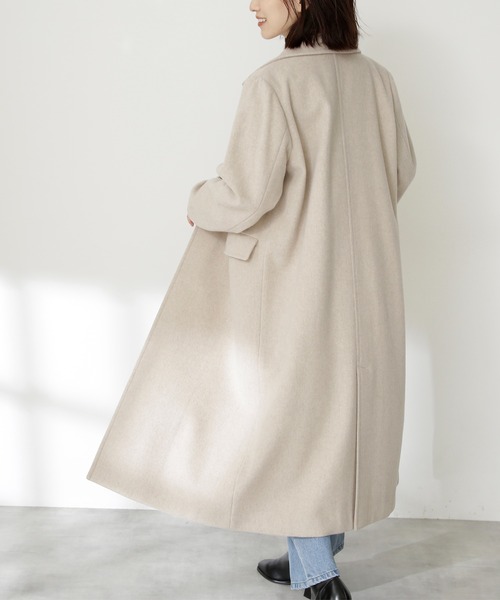 N.（N. Natural Beauty Basic）（エヌエヌナチュラルビューティーベーシック）の「【S Size Line】◆ビーバーメルトンロングチェスターコート（チェスターコート・レディース・チャコールグレー/ネイビー/グレー/カーキ/ホワイト系その他・SMALL/MEDIUM）」の19枚目の写真