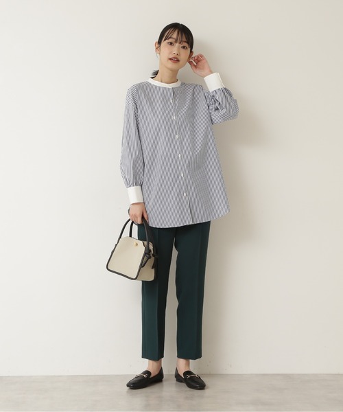 NATURAL BEAUTY BASIC(ナチュラルビューティーベーシック)の「クレリックフォルムシャツ/0171210901(シャツ/ブラウス・レディース・ベージュ系その他/ブルー系その他・MEDIUM/SMALL)」の16枚目の写真