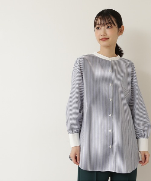 NATURAL BEAUTY BASIC(ナチュラルビューティーベーシック)の「クレリックフォルムシャツ/0171210901(シャツ/ブラウス・レディース・ベージュ系その他/ブルー系その他・MEDIUM/SMALL)」の17枚目の写真