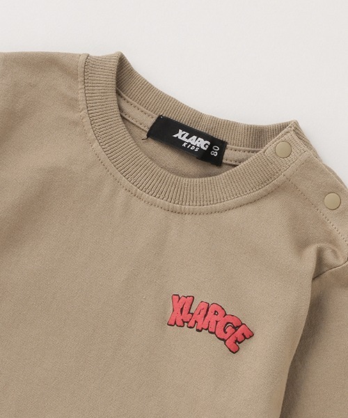 XLARGE KIDS(エクストララージキッズ)の「スケートダイナソー長袖゙Tシャツ(Tシャツ/カットソー・キッズ・ライトカーキ/ホワイト/ベージュ・140cm/130cm/110cm/120cm/90cm/100cm/80cm)」の10枚目の写真