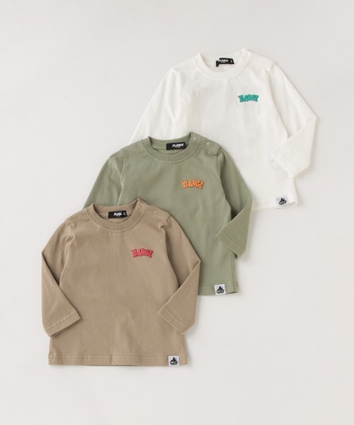 XLARGE KIDS(エクストララージキッズ)の「スケートダイナソー長袖゙Tシャツ(Tシャツ/カットソー・キッズ・ライトカーキ/ホワイト/ベージュ・140cm/130cm/110cm/120cm/90cm/100cm/80cm)」の14枚目の写真