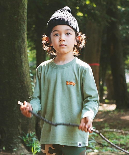XLARGE KIDS(エクストララージキッズ)の「スケートダイナソー長袖゙Tシャツ(Tシャツ/カットソー・キッズ・ライトカーキ/ホワイト/ベージュ・140cm/130cm/110cm/120cm/90cm/100cm/80cm)」の19枚目の写真