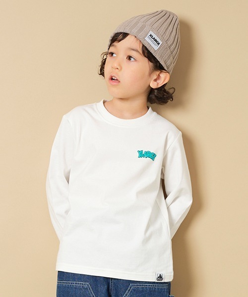 XLARGE KIDS(エクストララージキッズ)の「スケートダイナソー長袖゙Tシャツ(Tシャツ/カットソー・キッズ・ライトカーキ/ホワイト/ベージュ・140cm/130cm/110cm/120cm/90cm/100cm/80cm)」の21枚目の写真