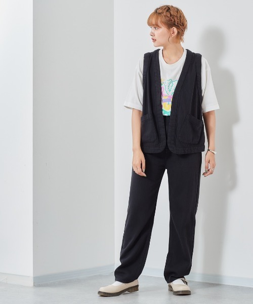 cepo（セポ）の「ライトオンス　ハイウエストデニムパンツ　セットアップ可能（デニムパンツ・レディース・ブラック/ネイビー・M/S）」の4枚目の写真