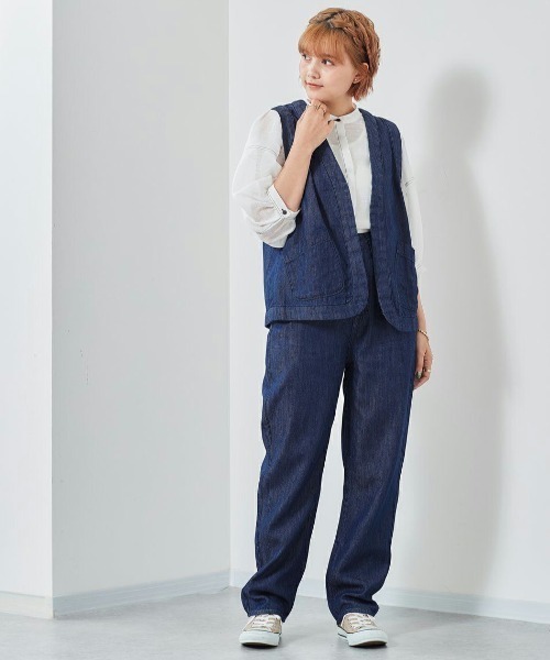 cepo（セポ）の「ライトオンス　ハイウエストデニムパンツ　セットアップ可能（デニムパンツ・レディース・ブラック/ネイビー・M/S）」の11枚目の写真