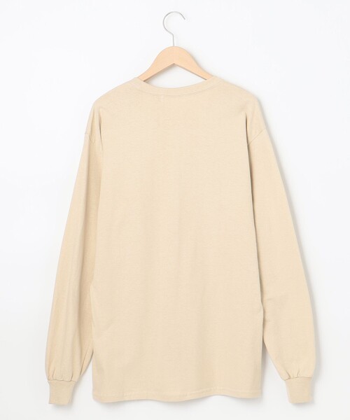 SHARE PARK（シェアパーク）の「【洗える】コットンロングスリーブロゴTシャツ（Tシャツ/カットソー・レディース・ホワイト系/グレー系/ベージュ系・F）」の19枚目の写真