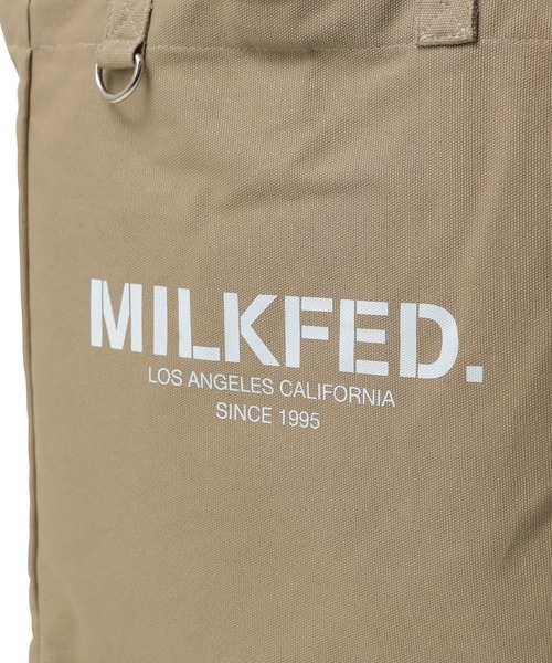 MILKFED.(ミルクフェド)の「STENCIL SQUARE TOTE BAG(トートバッグ・レディース・ホワイト/ブラック/ベージュ・ONE SIZE)」の10枚目の写真