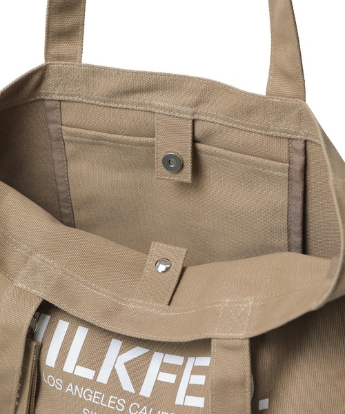 MILKFED.(ミルクフェド)の「STENCIL SQUARE TOTE BAG(トートバッグ・レディース・ホワイト/ブラック/ベージュ・ONE SIZE)」の14枚目の写真