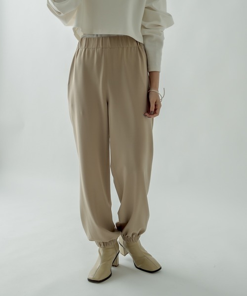 mystic（ミスティック）の「ジョガーパンツ（スウェットパンツ・レディース・ベージュ/ネイビー・FREE）」の2枚目の写真