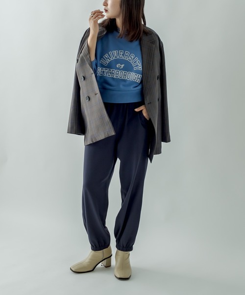 mystic（ミスティック）の「ジョガーパンツ（スウェットパンツ・レディース・ベージュ/ネイビー・FREE）」の6枚目の写真