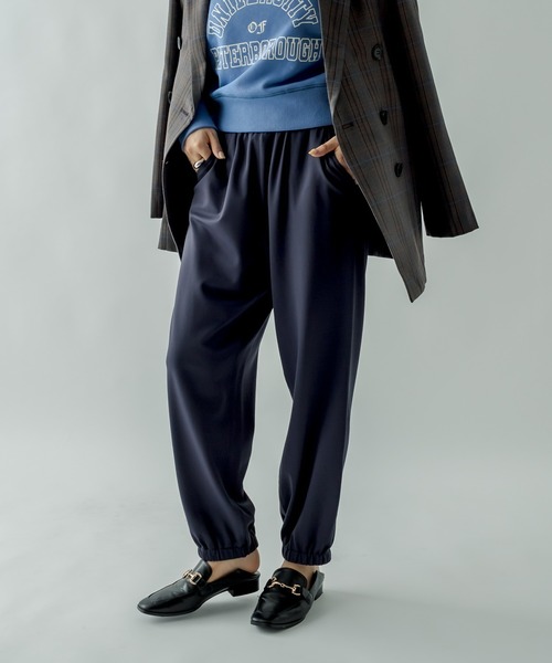 mystic（ミスティック）の「ジョガーパンツ（スウェットパンツ・レディース・ベージュ/ネイビー・FREE）」の9枚目の写真