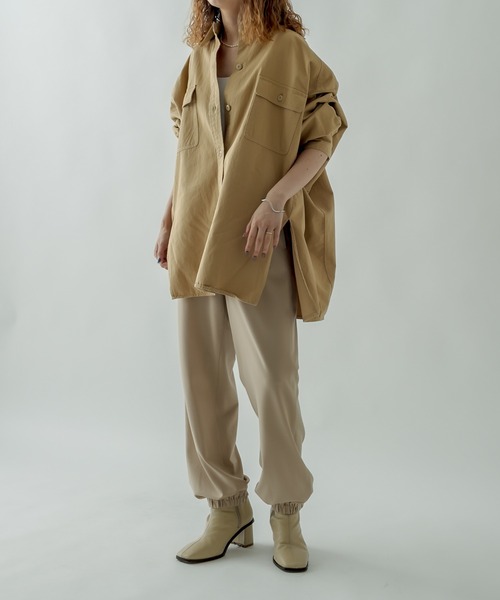 mystic（ミスティック）の「ジョガーパンツ（スウェットパンツ・レディース・ベージュ/ネイビー・FREE）」の12枚目の写真