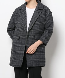 emi+ | BIGシルエット チェック柄テーラージャケット(チェスターコート)