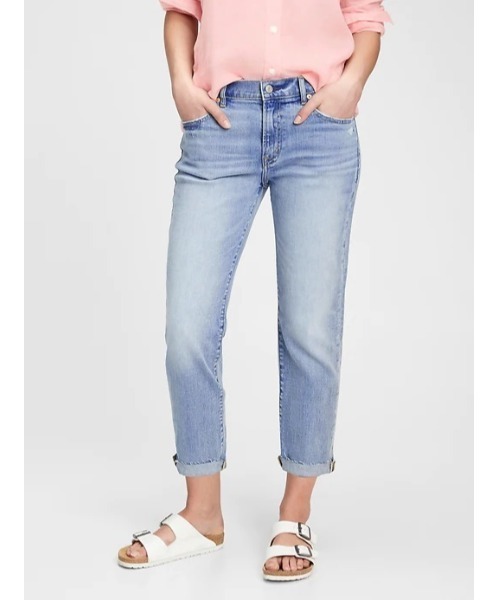 GAP（ギャップ）の「ミッドライズ ガールフレンドデニム（デニムパンツ・レディース・インディゴブルー・25/26/27/28/23/24/29/30）」の11枚目の写真
