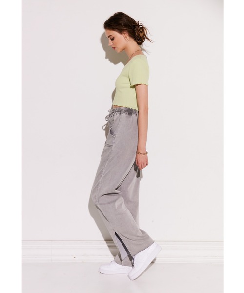 ALEXIA STAM（アリシアスタン）の「Hem Slit Wide Pants/ヘムスリットワイドパンツ（その他パンツ・レディース・ブラック系その他/ブルー系その他・S/M）」の11枚目の写真