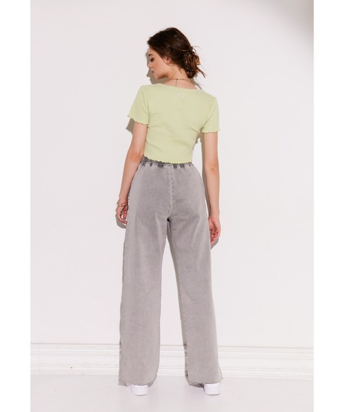 ALEXIA STAM（アリシアスタン）の「Hem Slit Wide Pants/ヘムスリットワイドパンツ（その他パンツ・レディース・ブラック系その他/ブルー系その他・S/M）」の18枚目の写真