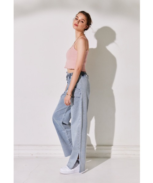 ALEXIA STAM（アリシアスタン）の「Hem Slit Wide Pants/ヘムスリットワイドパンツ（その他パンツ・レディース・ブラック系その他/ブルー系その他・S/M）」の14枚目の写真