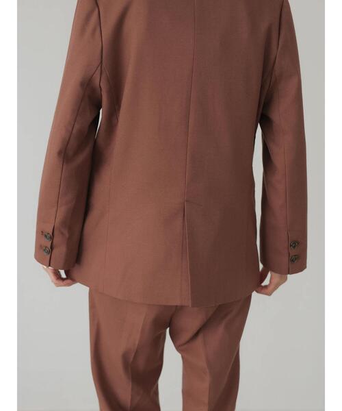 rem closet（レムクローゼット）の「ノーカラージャケット（ノーカラージャケット・レディース・ブラウン/グレイッシュベージュ・S）」の11枚目の写真