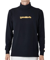 LOUDMOUTH/ラウドマウス ゴルフウェア 無地 スムース素材 プルオーバー タートルネック 長袖 Tシャツ