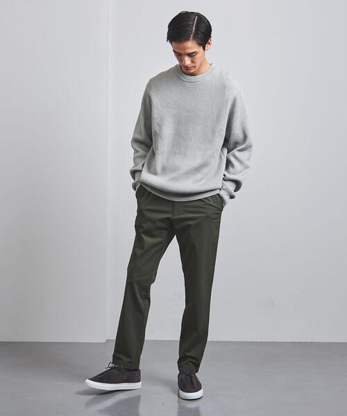 UNITED ARROWS（ユナイテッドアローズ）の「＜UNITED ARROWS＞ コットン/カシミヤ サーマル クルーネック ニット（ニット/セーター・メンズ・グレー/ホワイト/ライム・L/S/XL/M）」の10枚目の写真