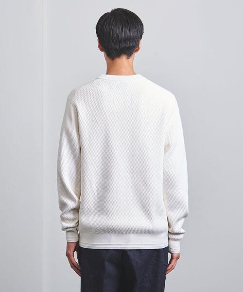 未使用✨ユナイテッドアローズ クルーネック ニット アルパカ混 メンズ XL 白 BEAUTY&YOUTH UNITED ARROWS（ビューティーアンドユース