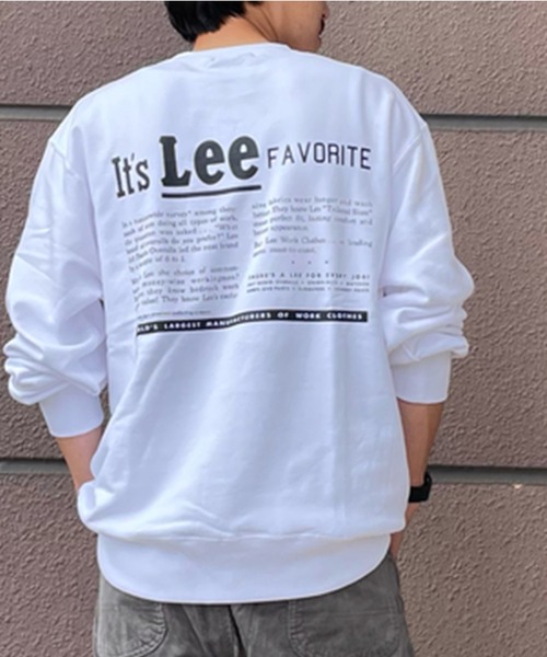 Lee(リー)の「【Lee】テキストロゴクルーネックトレーナー(スウェット・メンズ・ホワイト/ブラック/グリーン・M/XL/L)」の2枚目の写真