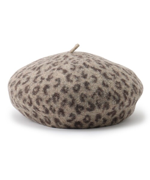 DRESKIP（ドレスキップ）の「◆レオパードジャガードベレー（ハンチング/ベレー帽・レディース・グレー系3/ベージュ系3・00）」の8枚目の写真