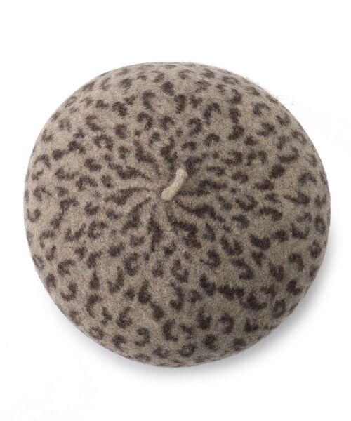 DRESKIP（ドレスキップ）の「◆レオパードジャガードベレー（ハンチング/ベレー帽・レディース・グレー系3/ベージュ系3・00）」の5枚目の写真