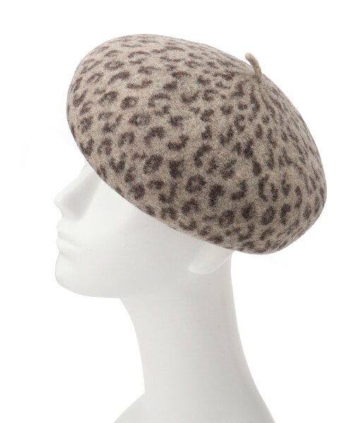 DRESKIP（ドレスキップ）の「◆レオパードジャガードベレー（ハンチング/ベレー帽・レディース・グレー系3/ベージュ系3・00）」の10枚目の写真