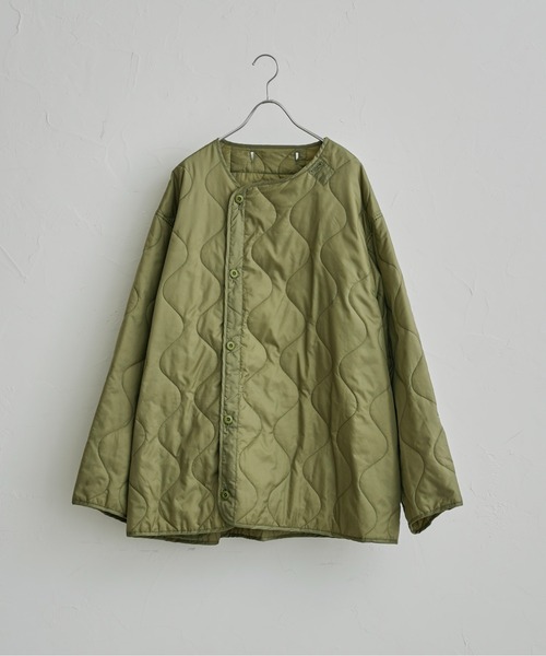 CPCM（シーピーシーエム）の「3WAYキルティングジャケット付きビッグシルエットモッズコート（モッズコート・メンズ・ブラック/カーキ・MEDIUM/LARGE）」の4枚目の写真