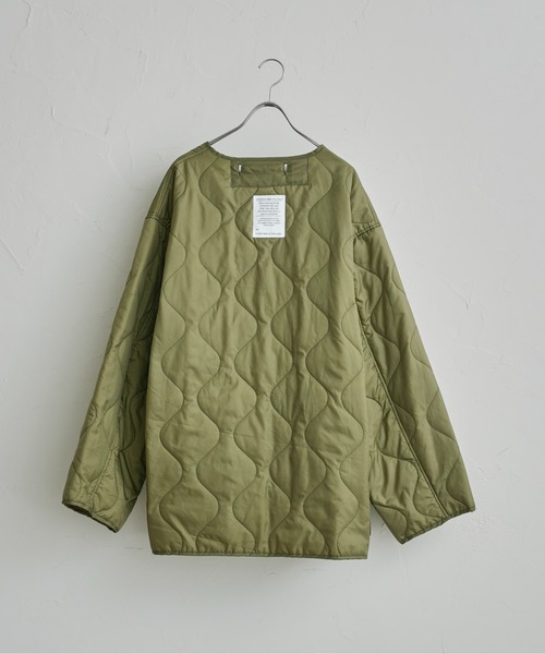 CPCM（シーピーシーエム）の「3WAYキルティングジャケット付きビッグシルエットモッズコート（モッズコート・メンズ・ブラック/カーキ・MEDIUM/LARGE）」の10枚目の写真