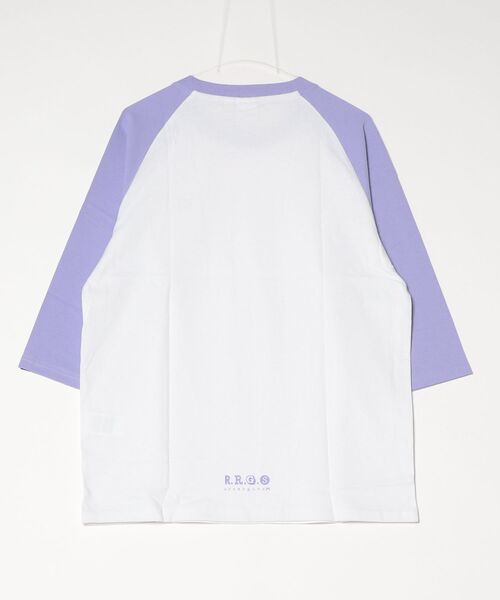 R.R.G.S(アールアールジーエス)の「RAGLAN L/S T-SHIRTS(Tシャツ/カットソー・メンズ・ホワイト×ブルー/ホワイト×ブラック・MEDIUM/LARGE/X-LARGE)」の5枚目の写真