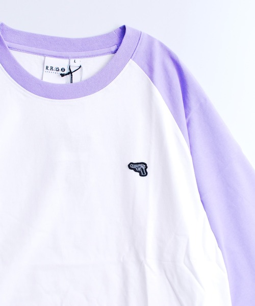 R.R.G.S（アールアールジーエス）の「RAGLAN L/S T-SHIRTS（Tシャツ/カットソー・メンズ・ホワイト×ブルー/ホワイト×ブラック・MEDIUM/LARGE/X-LARGE）」の3枚目の写真