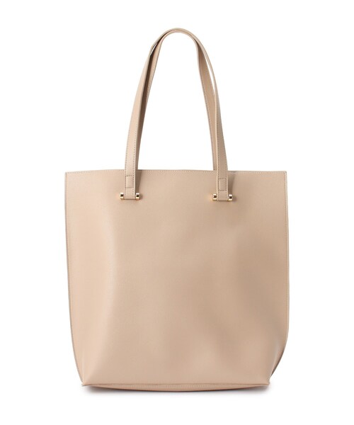 SHOO・LA・RUE（シューラルー）の「◆【セレモニー】フェイクレザーシンプルトート（トートバッグ・レディース・アイボリー/グレー/チャコールグレー/ブラック/ライトベージュ/ブラウン系その他・00）」の6枚目の写真