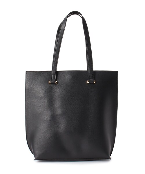 SHOO・LA・RUE（シューラルー）の「◆【セレモニー】フェイクレザーシンプルトート（トートバッグ・レディース・アイボリー/グレー/チャコールグレー/ブラック/ライトベージュ/ブラウン系その他・00）」の3枚目の写真